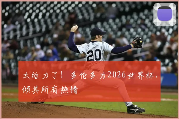 太给力了！多伦多为2026世界杯，倾其所有热情